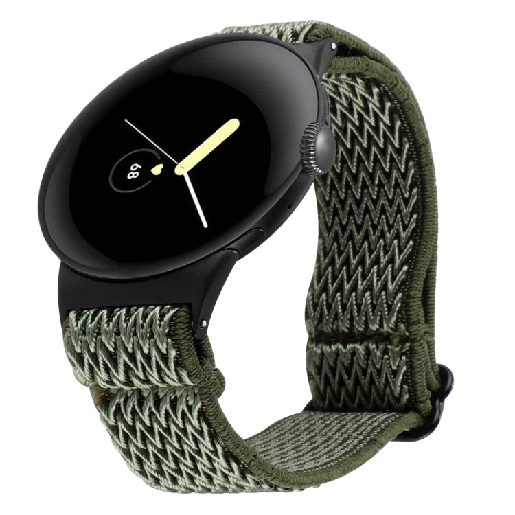 20mm Wave Braided Nylon Watch Band, For Google Pixel Watch 4 / 3 / 2 / 1 41mm