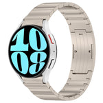 Button Style One-bead Metal Watch Band, For Samsung Galaxy Watch6/6 Classic/5/5 Pro