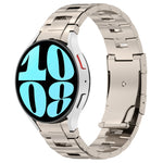 Button Style Pure Titanium Metal Watch Band, For Samsung Galaxy Watch6/6 Classic/5/5 Pro