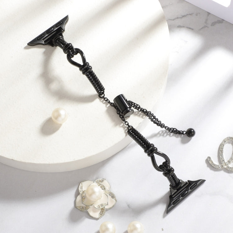 Twist Metal Bracelet Chain Watch Band, For Apple Watch SE 2023 44mm, For Apple Watch SE 2023 40mm, For Apple Watch Ultra 2 49mm, For Apple Watch Series 9 45mm, For Apple Watch Series 9 41mm, For Apple Watch Ultra 49mm, For Apple Watch Series 8 41mm    ...