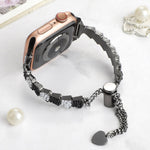 Shell Beads Chain Bracelet Metal Watch Band, For Apple Watch 42mm, For Apple Watch 38mm