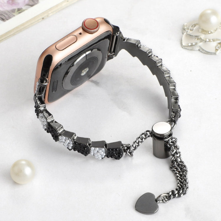 Shell Beads Chain Bracelet Metal Watch Band, For Apple Watch 42mm, For Apple Watch 38mm