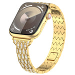 سوار ساعة معدني بتصميم عين الشيطان الماسي، لساعة أبل SE مقاس 40مم، لساعة أبل SE مقاس 44مم، لساعة أبل سيريس 6 مقاس 40مم، لساعة أبل سيريس 6 مقاس 44مم، لساعة أبل سيريس 5 مقاس 44مم، لساعة أبل سيريس 5 مقاس 40مم، لساعة أبل سيريس 4 مقاس 44مم
