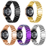 Flat Head Three-bead Stainless Steel Watch Band, For Samsung Galaxy Watch6 / 6 Classic