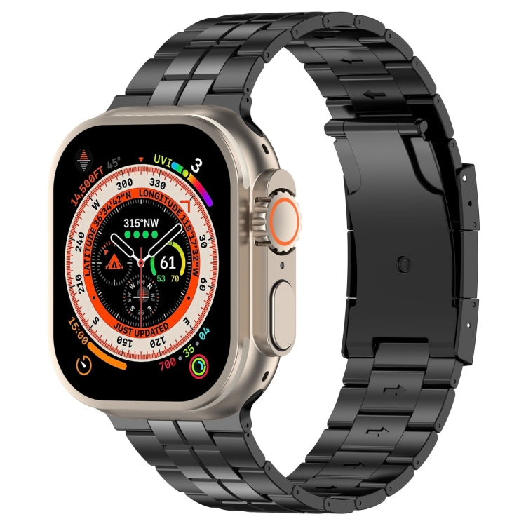 Tortoise Buckle Titanium Steel Watch Band, For Apple Watch SE 2023 44mm, For Apple Watch SE 2023 40mm, For Apple Watch Ultra 2 49mm, For Apple Watch Series 9 45mm, For Apple Watch Series 9 41mm, For Apple Watch Ultra 49mm, For Apple Watch Series 8 41mm...