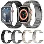 Tortoise Buckle Titanium Steel Watch Band, For Apple Watch SE 2023 44mm, For Apple Watch SE 2023 40mm, For Apple Watch Ultra 2 49mm, For Apple Watch Series 9 45mm, For Apple Watch Series 9 41mm, For Apple Watch Ultra 49mm, For Apple Watch Series 8 41mm...