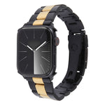 Three-Bead Stainless Steel Watch Band, For Apple Watch SE 2023 44mm, For Apple Watch SE 2023 40mm, For Apple Watch Ultra 2 49mm, For Apple Watch Series 9 45mm, For Apple Watch Series 9 41mm