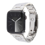 Three-Bead Stainless Steel Watch Band, For Apple Watch Ultra 49mm, For Apple Watch Series 8 41mm, For Apple Watch Series 8 45mm, For Apple Watch SE 2022 40mm, For Apple Watch SE 2022 44mm