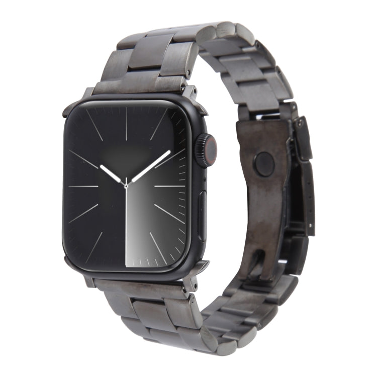 Three-Bead Stainless Steel Watch Band, For Apple Watch Series 7 41mm, For Apple Watch Series 7 45mm, For Apple Watch SE 40mm, For Apple Watch SE 44mm, For Apple Watch Series 6 40mm