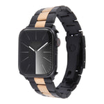 Three-Bead Stainless Steel Watch Band, For Apple Watch Series 7 41mm, For Apple Watch Series 7 45mm, For Apple Watch SE 40mm, For Apple Watch SE 44mm, For Apple Watch Series 6 40mm