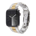 Three-Bead Stainless Steel Watch Band, For Apple Watch Series 6 44mm, For Apple Watch Series 5 44mm, For Apple Watch Series 5 40mm, For Apple Watch Series 4 44mm, For Apple Watch Series 4 40mm