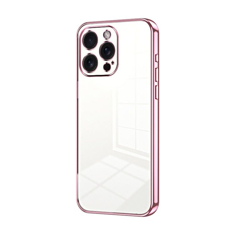 Transparent Plating Fine Hole Phone Case, For iPhone 16 Pro, For iPhone 16 Plus, For iPhone 16, For iPhone 15 Pro Max, For iPhone 15 Pro, For iPhone 15 Plus