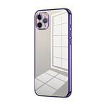 Transparent Plating Fine Hole Phone Case, For iPhone 11 Pro Max, For iPhone 11, For iPhone 11 Pro, For iPhone X / XS, For iPhone XR, For iPhone XS Max