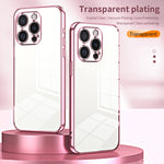 Transparent Plating Fine Hole Phone Case, For iPhone 16 Pro, For iPhone 16 Plus, For iPhone 16, For iPhone 15 Pro Max, For iPhone 15 Pro, For iPhone 15 Plus