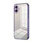 Transparent Plating Fine Hole Phone Case, For iPhone 16 Pro, For iPhone 16 Plus, For iPhone 16, For iPhone 15 Pro Max, For iPhone 15 Pro, For iPhone 15 Plus
