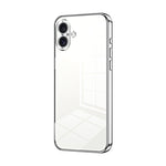 Transparent Plating Fine Hole Phone Case, For iPhone 16 Pro, For iPhone 16 Plus, For iPhone 16, For iPhone 15 Pro Max, For iPhone 15 Pro, For iPhone 15 Plus