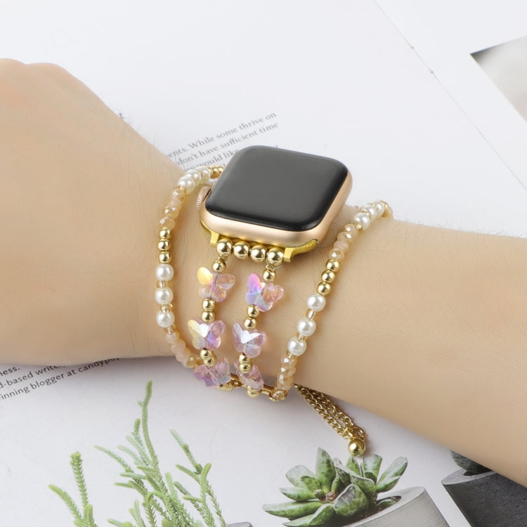 Butterfly Chain Bracelet Metal Watch Band, For Apple Watch Series 4 44mm, For Apple Watch Series 4 40mm, For Apple Watch Series 3 38mm, For Apple Watch Series 3 42mm, For Apple Watch Series 2 42mm, For Apple Watch Series 2 38mm, For Apple Watch 42mm   ...