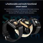 2.01 inch Milanese Steel Strap Bluetooth Call Smart Watch Support Heart Rate Monitoring / Non-invasive Blood Sugar, Milanese Steel Strap Gold