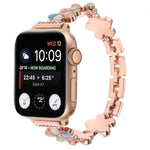 5-petaled Flower Zinc Alloy Chain Watch Band, For Apple Watch SE 40mm, For Apple Watch SE 44mm, For Apple Watch Series 6 40mm, For Apple Watch Series 6 44mm, For Apple Watch Series 5 44mm, For Apple Watch Series 5 40mm