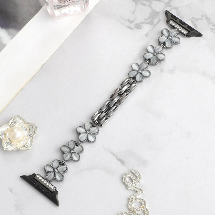 5-petaled Flower Zinc Alloy Chain Watch Band, For Apple Watch 42mm, For Apple Watch 38mm