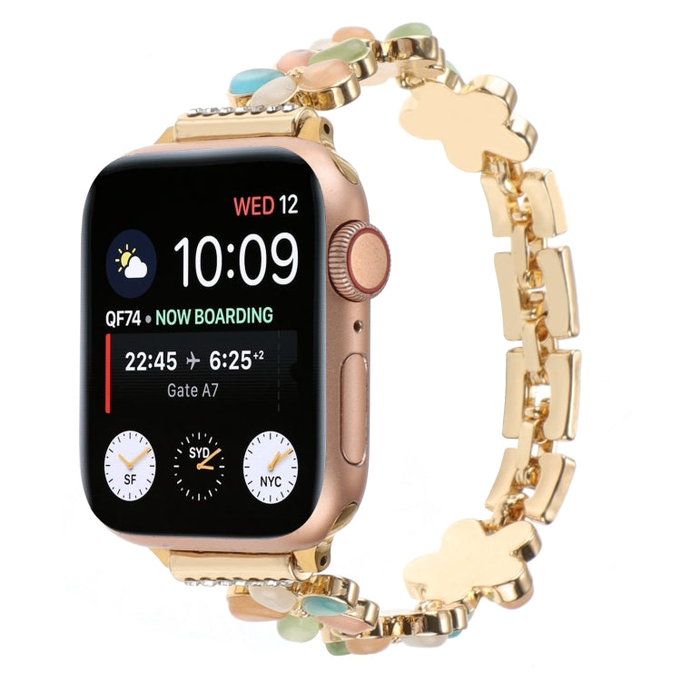5-petaled Flower Zinc Alloy Chain Watch Band, For Apple Watch 42mm, For Apple Watch 38mm