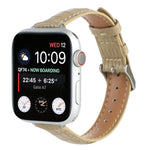 Slim Crocodile Leather Watch Band, For Apple Watch 42mm, For Apple Watch 38mm