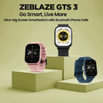 Zeblaze GTS 3 ساعة ذكية مقاومة للماء بمعيار IP68 بمقاس 2.03 بوصة مع مكالمات بلوتوث
