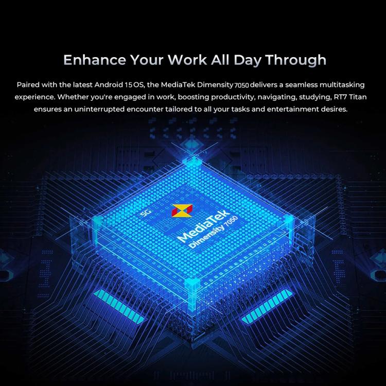 OUKITEL RT7 TITAN 5G Network IP68/IP69K Rugged Tablet, 10.1 inch Android 15 MediaTek Dimensity 7050 Octa Core Support Dual SIM, EU Plug, RT7 5G 12GB+512GB