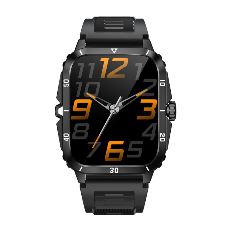 KT71 1.96 inch HD Square Screen Rugged Smart Watch Supports Bluetooth Calls/Sleep Monitoring/Blood Oxygen Monitoring