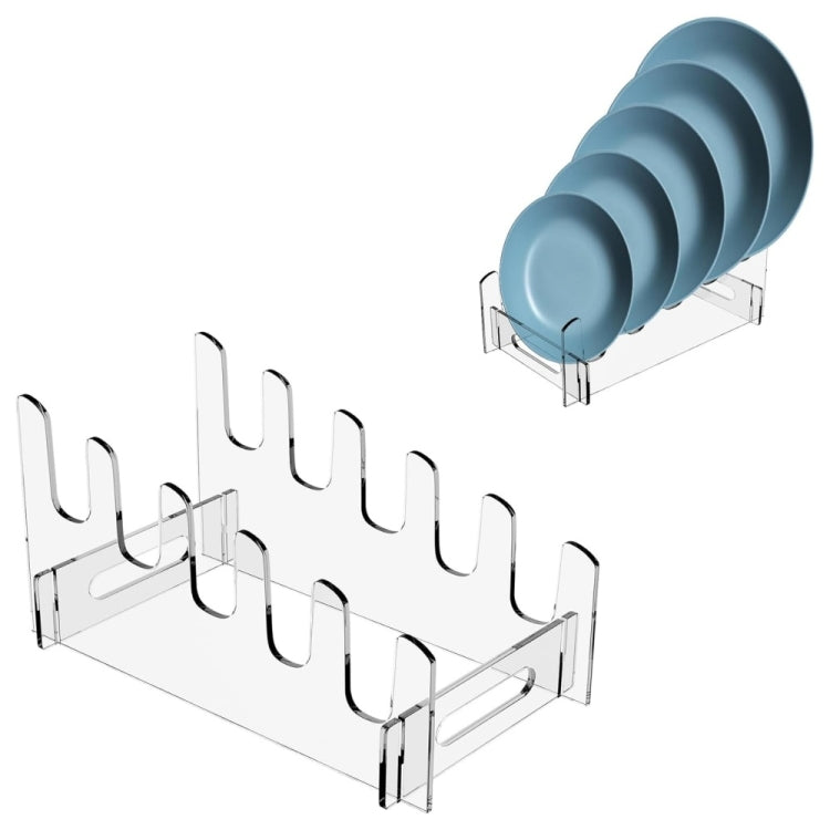 Acrylic Removable Plate Storage Rack Multi-layer Dish Drainer, 16.5 x 15.3 x 11.5cm, 21.6 x 15.3 x 12.5cm, 26.7 x 15.3 x 14cm
