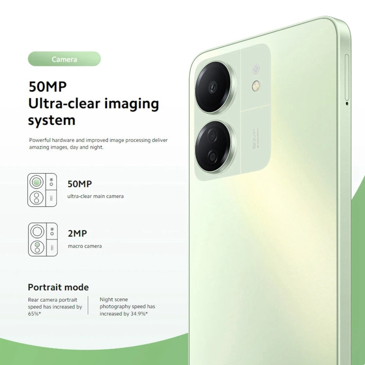 Xiaomi Redmi 13C 5G,  6.74 inch MIUI 14 MediaTek Dimensity 6100+ Octa Core 2.2GHz, NFC, Network: 5G, Not Support Google Play, 4GB+128GB, 6GB+128GB, 8GB+256GB