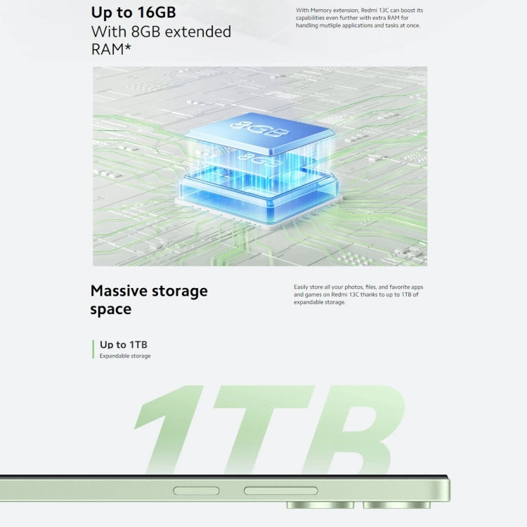 Xiaomi Redmi 13C 5G,  6.74 inch MIUI 14 MediaTek Dimensity 6100+ Octa Core 2.2GHz, NFC, Network: 5G, Not Support Google Play, 4GB+128GB, 6GB+128GB, 8GB+256GB