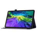غطاء لوحي من الجلد بنقش قطة فراشة، لجهاز iPad Air 13 2026 / 2025 / 2024، لجهاز iPad Air 11 2026 / 2025 / 2024، لجهاز iPad Pro 13 2025 / 2024، لجهاز iPad Pro 11 2025 / 2024، لجهاز iPad mini 2024 / 2021