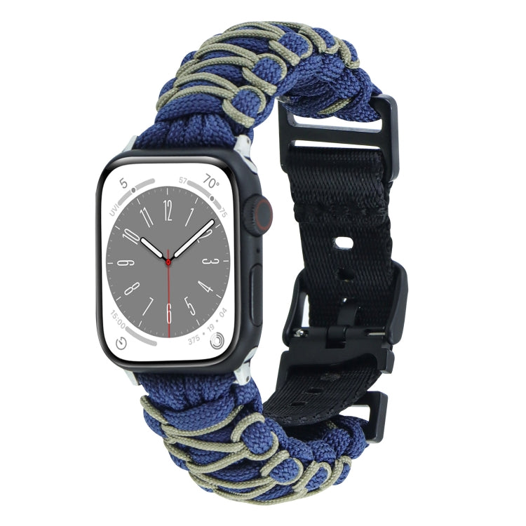 Dual-layer Braided Paracord Buckle Watch Band, For Apple Watch Series 4 44mm, For Apple Watch Series 4 40mm, For Apple Watch Series 3 38mm, For Apple Watch Series 3 42mm, For Apple Watch Series 2 42mm, For Apple Watch Series 2 38mm, For Apple Watch 42m...