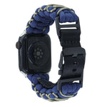 Dual-layer Braided Paracord Buckle Watch Band, For Apple Watch Series 4 44mm, For Apple Watch Series 4 40mm, For Apple Watch Series 3 38mm, For Apple Watch Series 3 42mm, For Apple Watch Series 2 42mm, For Apple Watch Series 2 38mm, For Apple Watch 42m...