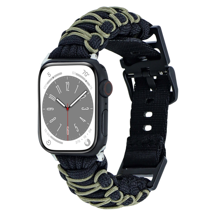 Dual-layer Braided Paracord Buckle Watch Band, For Apple Watch Series 4 44mm, For Apple Watch Series 4 40mm, For Apple Watch Series 3 38mm, For Apple Watch Series 3 42mm, For Apple Watch Series 2 42mm, For Apple Watch Series 2 38mm, For Apple Watch 42m...