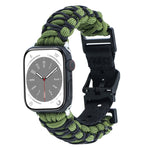 Dual-layer Braided Paracord Buckle Watch Band, For Apple Watch Series 4 44mm, For Apple Watch Series 4 40mm, For Apple Watch Series 3 38mm, For Apple Watch Series 3 42mm, For Apple Watch Series 2 42mm, For Apple Watch Series 2 38mm, For Apple Watch 42m...