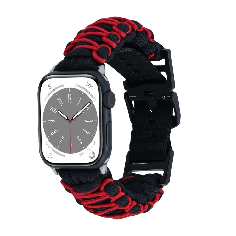 Dual-layer Braided Paracord Buckle Watch Band, For Apple Watch Series 4 44mm, For Apple Watch Series 4 40mm, For Apple Watch Series 3 38mm, For Apple Watch Series 3 42mm, For Apple Watch Series 2 42mm, For Apple Watch Series 2 38mm, For Apple Watch 42m...