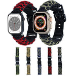 Dual-layer Braided Paracord Buckle Watch Band, For Apple Watch Series 4 44mm, For Apple Watch Series 4 40mm, For Apple Watch Series 3 38mm, For Apple Watch Series 3 42mm, For Apple Watch Series 2 42mm, For Apple Watch Series 2 38mm, For Apple Watch 42m...