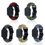 Dual-layer Braided Paracord Buckle Watch Band, For Apple Watch Series 4 44mm, For Apple Watch Series 4 40mm, For Apple Watch Series 3 38mm, For Apple Watch Series 3 42mm, For Apple Watch Series 2 42mm, For Apple Watch Series 2 38mm, For Apple Watch 42m...