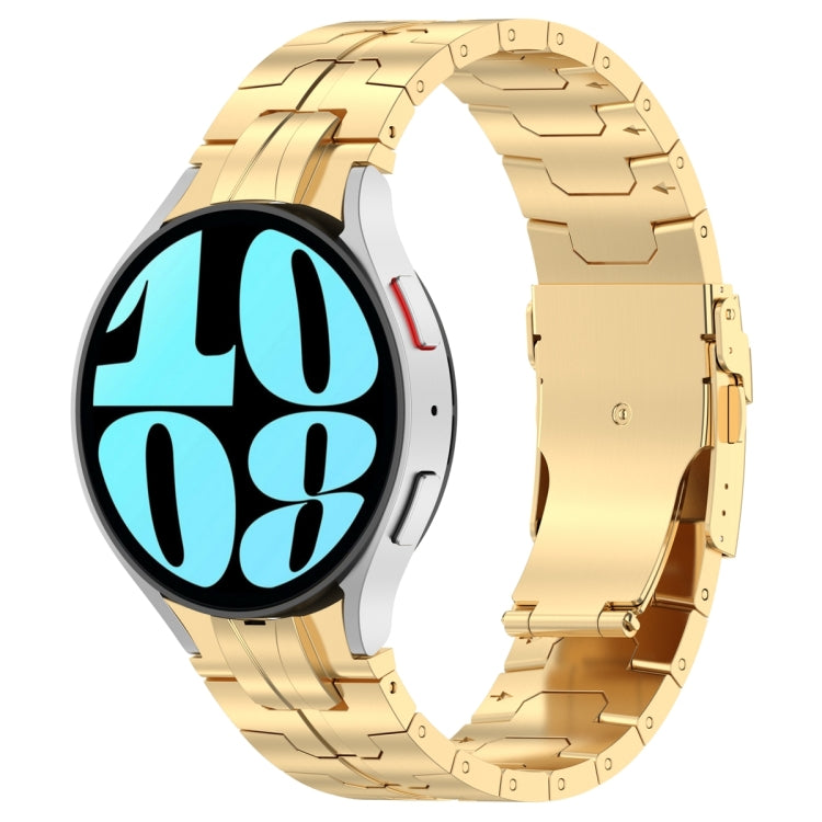 Button Style Stainless Steel Watch Band, For Samsung Galaxy Watch 6 / 6 Classic