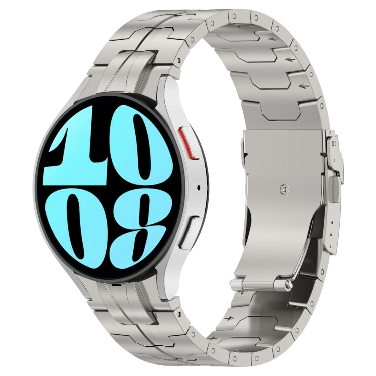 Button Style Stainless Steel Watch Band, For Samsung Galaxy Watch 6 / 6 Classic