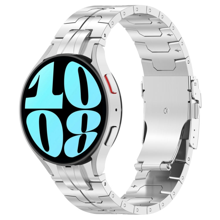 Button Style Stainless Steel Watch Band, For Samsung Galaxy Watch 6 / 6 Classic