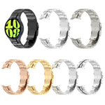 Button Style Stainless Steel Watch Band, For Samsung Galaxy Watch 6 / 6 Classic