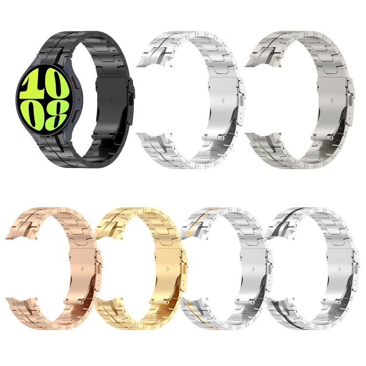 Button Style Stainless Steel Watch Band, For Samsung Galaxy Watch 6 / 6 Classic