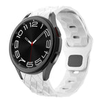 Football Pattern Reverse Buckle Silicone Watch Band, For Samsung Galaxy Watch 6 / 6 Classic