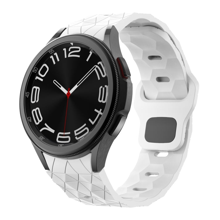 Football Pattern Reverse Buckle Silicone Watch Band, For Samsung Galaxy Watch 6 / 6 Classic