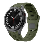 Football Pattern Reverse Buckle Silicone Watch Band, For Samsung Galaxy Watch 6 / 6 Classic
