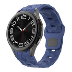 Football Pattern Reverse Buckle Silicone Watch Band, For Samsung Galaxy Watch 6 / 6 Classic