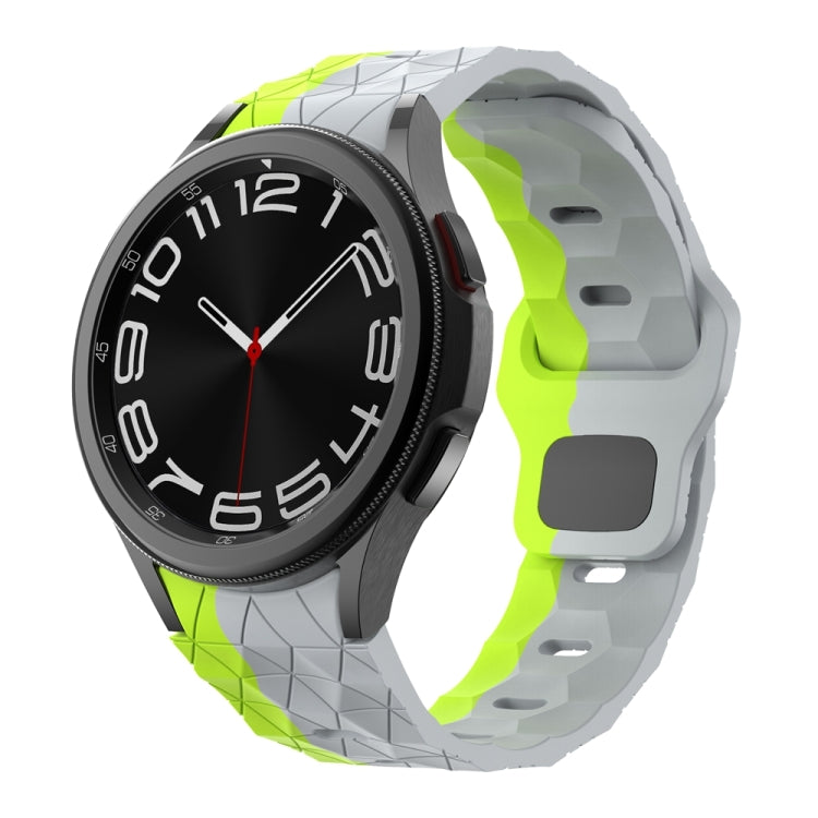 Football Pattern Reverse Buckle Silicone Watch Band, For Samsung Galaxy Watch 6 / 6 Classic